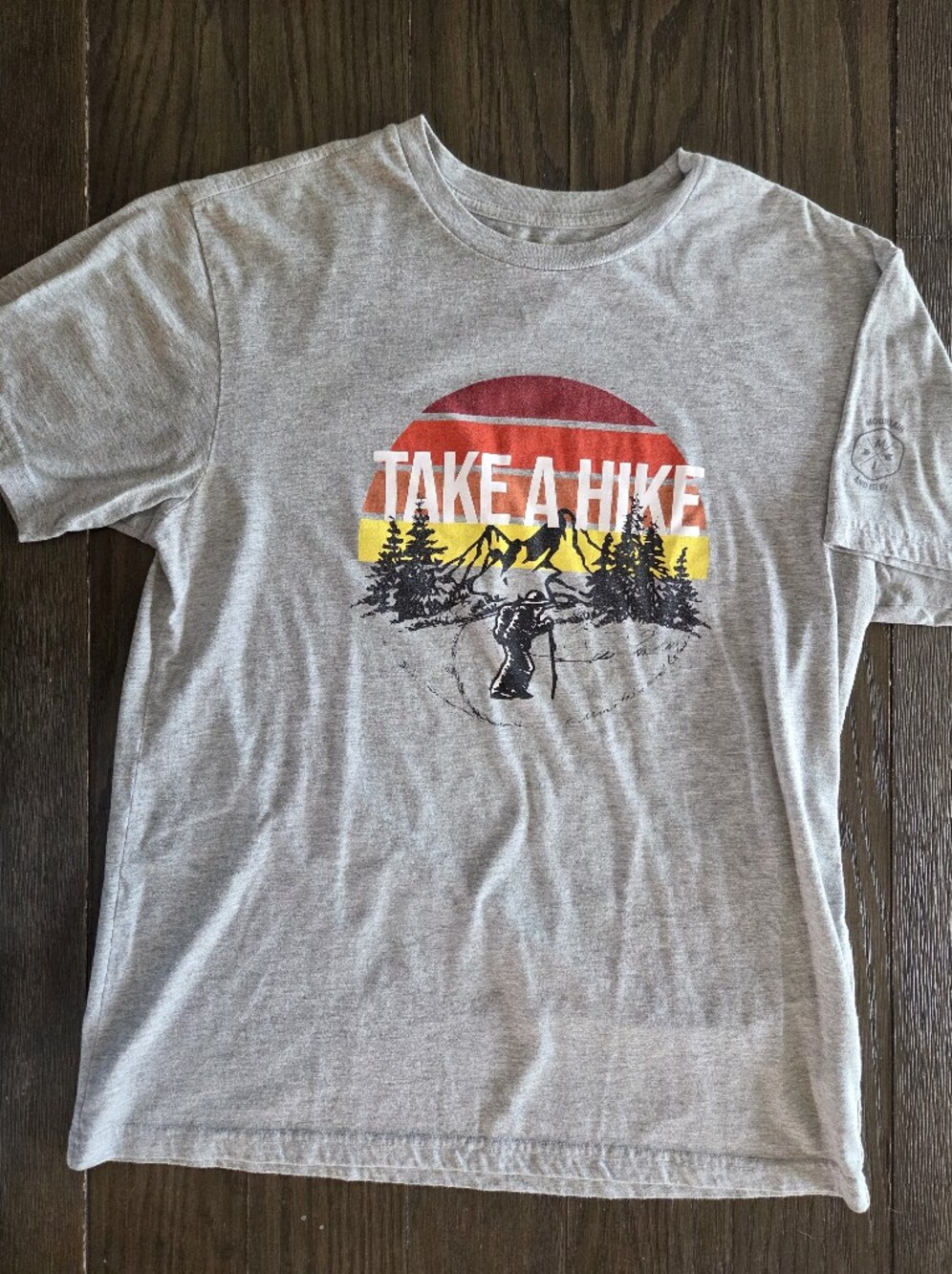 Take A Hike Graphic Short Sleeve Tee - Grey